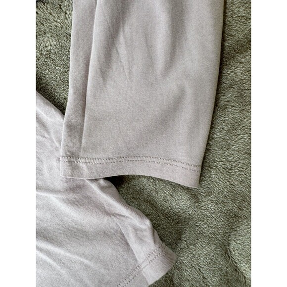 Calvin Klein Performance Brushed Logo Long Sleeve TShirt Crop Pink Top Large - Picture 7 of 12